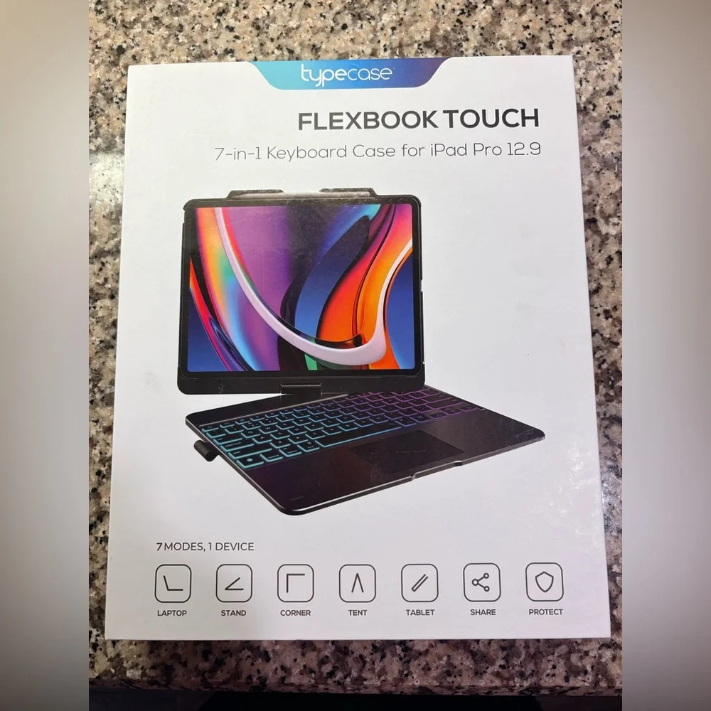 Flexbook Touch 7-in-1 Keyboard Case for iPad Pro 12.9 - Black